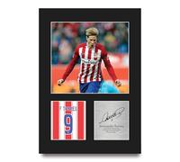 HWC Trading Fernando Torres Atletico Madrid Regalos Impresos Imagen De Autógrafo Firmado Para Los Aficionados Al Fútbol Y Partidarios - A4 Retrato