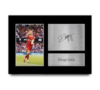 HWC Trading Foto A4 de Diogo Jota Liverpool Gifts - Autógrafo firmado para aficionados y seguidores, tamaño A4