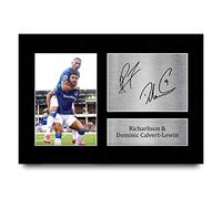 HWC Trading Foto de Richarlison & Dominic Calvert-Lewin Everton Gifts impresa con autógrafo firmado para fans y seguidores - A4
