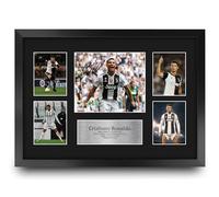 HWC Trading FR A3 Cristiano Ronaldo Juventus Exhibición Firmada De La Fotografía Del Autógrafo De Los Recuerdos Impresos Para Los Aficionados Y Los Partidarios Del Fútbol - A3 Enmarcado