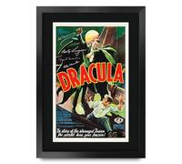 HWC Trading FR A3 Dracula (The Original 1931) Los Regalos Imprimieron El Cartel Firmaron La Imagen Del Autógrafo Para Los Fans De La Memorabilia De La Película - A3 Enmarcado