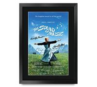 HWC Trading Fr A3 El Sonido De La Música Del Cartel De Película Regalos Julie Andrews Imagen Autógrafo Impreso Póster Firmado Para Los Fanáticos De Recuerdos De Películas - Enmarcado A3