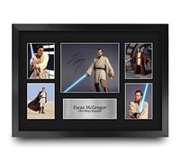 HWC Trading FR A3 Ewan McGregor Obi-Wan Kenobi Star Wars Los Regalos Imprimieron La Exhibición Firmada Del Montaje De La Foto Del Autógrafo Para Los Fans De La Demostración De Serie De Televisión