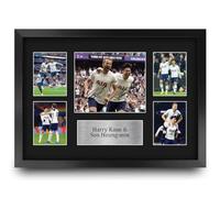 HWC Trading FR A3 Harry Kane & Son Heung-min Exhibición Firmada De La Fotografía Del Autógrafo De Los Recuerdos Impresos Para Los Aficionados Y Los Partidarios Del Fútbol