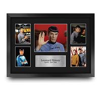 HWC Trading FR A3 - Imagen con autógrafo firmado de Leonard Nimoy Star Trek Gifts para fanáticos del programa de televisión, enmarcado en A3
