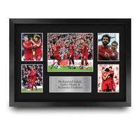 HWC Trading FR A3 Mo Salah, Sadio Mane, Roberto Firmino Liverpool Exhibición Firmada De La Fotografía Del Autógrafo De Los Recuerdos Impresos Para Los Aficionados Y Los Partidarios Del Fútbol