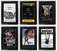 HWC Trading FR A3 Rocky Sylvester Stallone - Póster con foto firmada para aficionados al cine - A3 enmarcado