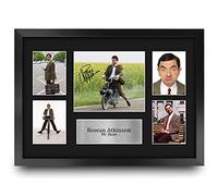 HWC Trading FR A3 Rowan Atkinson Mr Bean Gifts - Foto de autógrafo firmada para los fanáticos de los programas de televisión - A3 enmarcado