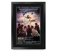 HWC Trading FR A3 Superman 2 Christopher Reeve Gifts - Póster impreso con autógrafo firmado para fanáticos de la película, A3 enmarcado