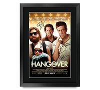 HWC Trading FR A3 The Hangover 1 Bradley Cooper, Zach Galifianakis Gifts - Póster impreso con autógrafo firmado para los fanáticos de la película, A3 enmarcado