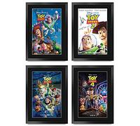 HWC Trading FR A3 Toy Story Collection x 4 Los Regalos Imprimieron El Cartel Firmaron La Imagen Del Autógrafo Para Los Fans De La Memorabilia De La Película - A3 Framed