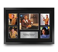 HWC Trading FR A3 William Shatner Star Trek - Imagen de autógrafo impresa para fans de programas de televisión - A3 enmarcado