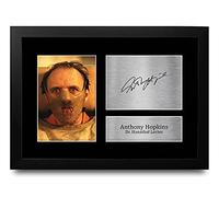 HWC Trading FR A4 Anthony Hopkins Hannibal Lecter - A4 Framed Los Regalos Imprimieron La Imagen Firmada Del Autógrafo Para Los Fans De La Memorabilia De La Película - A4 Enmarcado