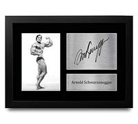 HWC Trading FR A4 Arnold Schwarzenegger Mr Olympia Gifts - Imagen de autógrafo firmada para los fans de culturismo, marco A4