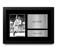 HWC Trading FR A4 Babe Ruth New York Yankees Los Regalos Imprimieron La Imagen Firmada Del Autógrafo Para Los Fans De Los Recuerdos Del Béisbol - A4 Enmarcado