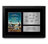 HWC Trading FR A4 Breaking Bad Cast Bryan Cranston, Aaron Paul Los Regalos Imprimieron La Imagen Firmada Del Autógrafo Para Los Fans De Los Recuerdos De La Serie De Televisión - A4 Enmarcado