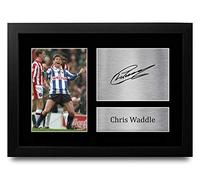HWC Trading FR A4 Chris Waddle Sheffield Wednesday Gifts - Imagen de autógrafo firmada para fanáticos y seguidores - A4 enmarcado
