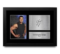 HWC Trading FR A4 Christopher Judge Stargate SG-1 Los Regalos Imprimieron La Imagen Firmada Del Autógrafo Para Los Fans De La Demostración De Serie De Televisión - A4 Framed
