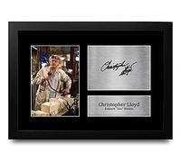 HWC Trading FR A4 Christopher Lloyd Back to the Future Doc Brown - A4 Framed Los Regalos Imprimieron La Imagen Firmada Del Autógrafo Para Los Fans De La Memorabilia De La Película - A4 Enmarcado