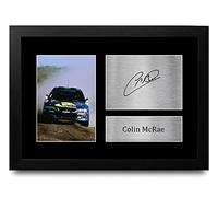 HWC Trading FR A4 Colin McRae Gifts - Imagen de autógrafo firmada para fanáticos de las carreras de coches de rally - A4 enmarcado