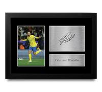 HWC Trading FR A4 Cristiano Ronaldo Al Nassr Regalos Impresos Imagen De Autógrafo Firmado Para Los Aficionados Al Fútbol Y Partidarios - A4 Enmarcado