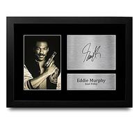 HWC Trading FR A4 Eddie Murphy Beverly Hills Cop - A4 Framed Los Regalos Imprimieron La Imagen Firmada Del Autógrafo Para Los Fans De La Memorabilia De La Película - A4 Enmarcado