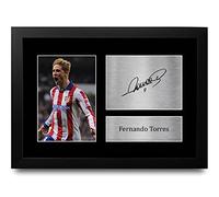 HWC Trading FR A4 Fernando Torres Regalos Impresos Imagen De Autógrafo Firmado Para Los Aficionados Al Fútbol Y Partidarios - A4 Framed