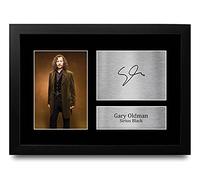 HWC Trading FR A4 Gary Oldman Harry Potter Sirius Black Gifts - Imagen impresa con autógrafo firmada para fanáticos de la película, A4 enmarcada