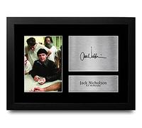 HWC Trading FR A4 Jack Nicholson One Flew Over the Cuckoo's Nest Los Regalos Imprimieron La Imagen Firmada Del Autógrafo Para Los Fans De La Memorabilia De La Película - A4 Framed