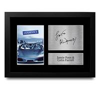 HWC Trading FR A4 Jamie Foxx & Colin Farrell Miami Vice Los Regalos Imprimieron La Imagen Firmada Del Autógrafo Para Los Fans De La Memorabilia De La Película - A4 Framed