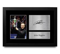 HWC Trading FR A4 John Higgins Snooker Los Regalos Imprimieron La Imagen Firmada Del Autógrafo Para Los Fans De Los Memorabilia Del Snooker - A4 Framed