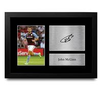 HWC Trading FR A4 John McGinn Aston Villa Regalos Impresos Imagen De Autógrafo Firmado Para Los Aficionados Al Fútbol Y Partidarios - A4 Framed
