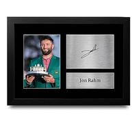 HWC Trading FR A4 Jon Rahm Los Regalos Imprimieron La Imagen Firmada Del Autógrafo Para Los Fans De Los Recuerdos Del Golf - A4 Enmarcado