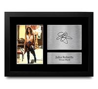 HWC Trading FR A4 Julia Roberts Pretty Woman Vivian Ward - A4 Framed Los Regalos Imprimieron La Imagen Firmada Del Autógrafo Para Los Fans De La Memorabilia De La Película - A4 Enmarcado