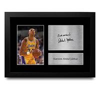 HWC Trading FR A4 Kareem Abdul-Jabbar LA Lakers Los Regalos Imprimieron La Imagen Firmada Del Autógrafo Para Los Fans De Los Recuerdos Del Baloncesto - A4 Framed