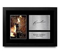 HWC Trading FR A4 Kevin Costner Robin Hood - A4 Framed Los Regalos Imprimieron La Imagen Firmada Del Autógrafo Para Los Fans De La Memorabilia De La Película - A4 Enmarcado