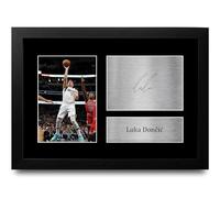 HWC Trading FR A4 Luka Doncic Dallas Mavericks Basketball Los Regalos Imprimieron La Imagen Firmada Del Autógrafo Para Los Fans De Los Recuerdos Del Baloncesto - A4 Enmarcado
