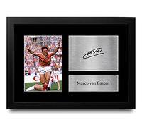 HWC Trading FR A4 Marco van Basten Holland Regalos Impresos Imagen De Autógrafo Firmado Para Los Aficionados Al Fútbol Y Partidarios - A4 Framed