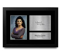 HWC Trading FR A4 Marina Sirtis Star Trek Deanna Troi Los Regalos Imprimieron La Imagen Firmada Del Autógrafo Para Los Fans De La Demostración De Serie De Televisión - A4 Framed