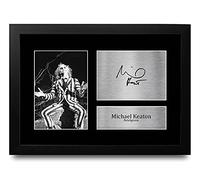 HWC Trading FR A4 Michael Keaton Beetlejuice Los Regalos Imprimieron La Imagen Firmada Del Autógrafo Para Los Fans De La Memorabilia De La Película - A4 Framed
