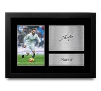 HWC Trading FR A4 Nacho Real Madrid Regalos Impresos Imagen De Autógrafo Firmado Para Los Aficionados Al Fútbol Y Partidarios - A4 Enmarcado