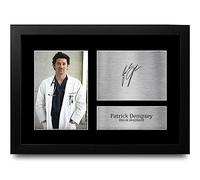 HWC Trading FR A4 Patrick Dempsey Grey's Anatomy Derek Shepherd Los Regalos Imprimieron La Imagen Firmada Del Autógrafo Para Los Fans De La Demostración De Serie De Televisión - A4 Enmarcado