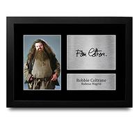 HWC Trading FR A4 Robbie Coltrane Harry Potter Rubeus Hagrid Gifts - Imagen de autógrafo impresa para fanáticos de la película Memorabilia - A4 enmarcado