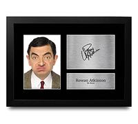 HWC Trading FR A4 Rowan Atkinson Mr Bean Los Regalos Imprimieron La Imagen Firmada Del Autógrafo Para Los Fans De La Demostración De Serie De Televisión - A4 Framed