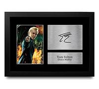 HWC Trading FR A4 Tom Felton Harry Potter Draco Malfoy Regalos Imagen Autografiada e Impresa en A4 para Coleccionistas de Películas - Enmarcada