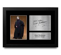 HWC Trading FR - Imagen con autógrafo firmado A4 de Alan Rickman, Harry Potter, Severus Snape, para los fans de la película, enmarcada en tamaño A4