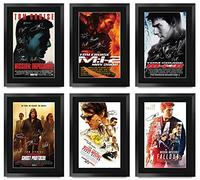 HWC Trading Fr Misión Imposible A3 Colección X 6 Imagen Autógrafo Firmado Impreso Cartel Para Los Aficionados Recuerdos De Películas De Películas Pósteres Regalos De Tom Cruise - Enmarcado A3