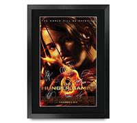 HWC Trading FR - Póster impreso A3 de Los Juegos del Hambre 1 Jennifer Lawrence Gifts con autógrafo firmado para fanáticos de la película, enmarcado A3