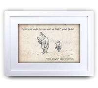 HWC Trading FR Winnie the Pooh Friends Forever A4 - Marco de fotos con texto impreso en inglés Baby Shower room