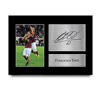 HWC Trading Francesco Totti A4 Sin Marco Regalo De Visualización De Fotos De Impresión De Imagen Impresa Autógrafo Firmado Por Roma Los Aficionados Al Fútbol